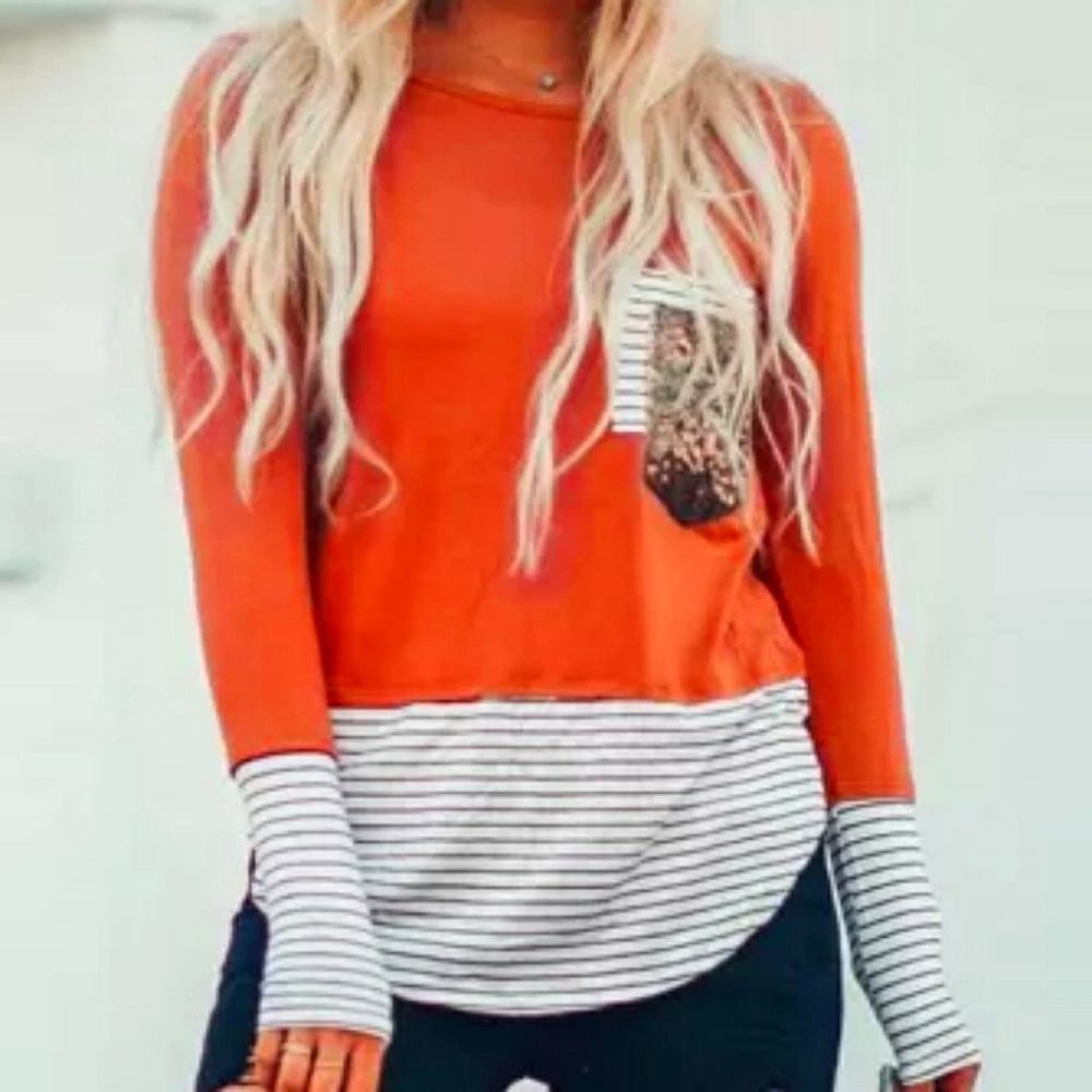 Women's Glitter Pocket Top